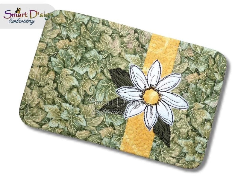 ITH PATCHWORK MUG RUG - DAISY Raw Applique