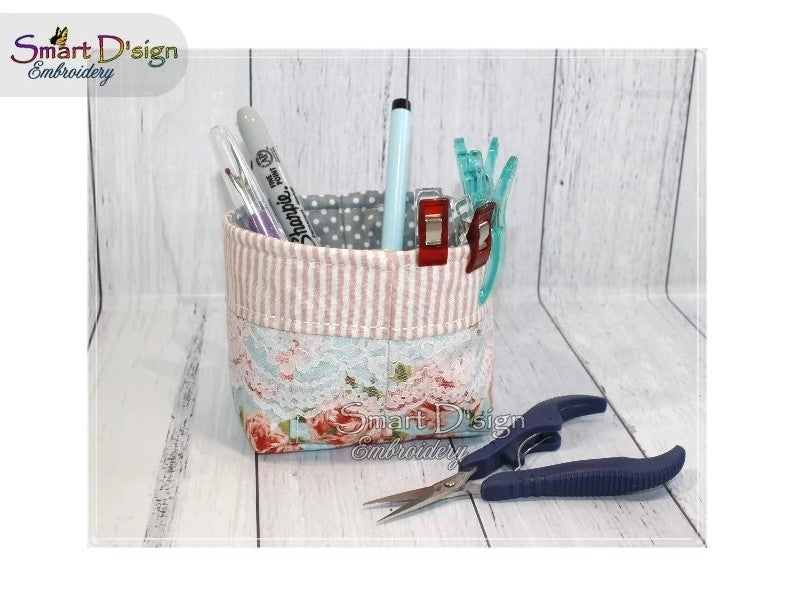 ITH ORGANISER BASKET VINTAGE PATCHWORK STYLE