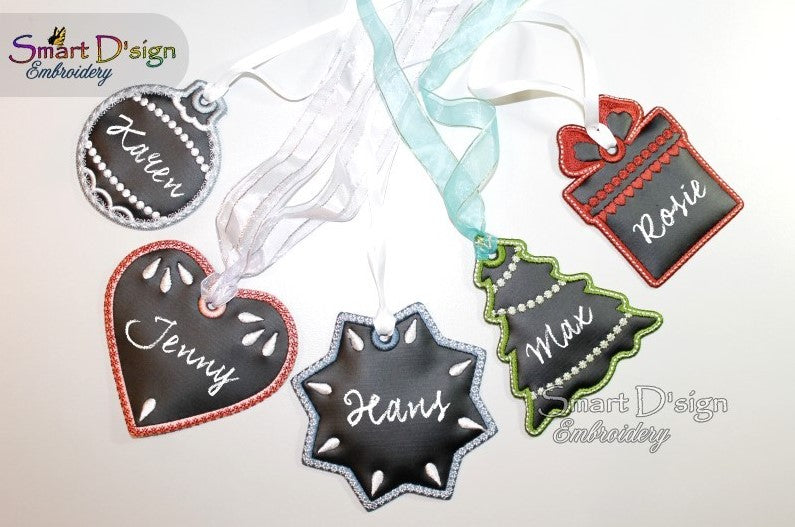 ITH CHRISTMAS GIFT CHALK CLOTH TAGS Blanks