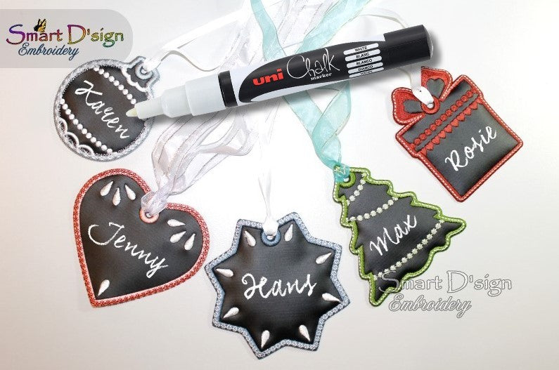 ITH CHRISTMAS GIFT CHALK CLOTH TAGS Blanks