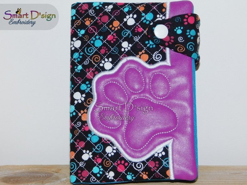 ITH PAW PRINT APPLIQUE NOTEBOOK COVER A6