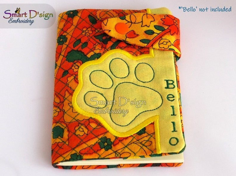 ITH PAW PRINT APPLIQUE NOTEBOOK COVER A6