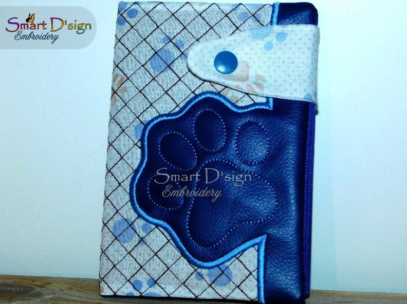 ITH PAW PRINT APPLIQUE NOTEBOOK COVER A6