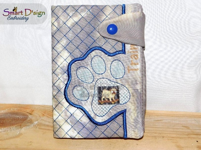 ITH PAW PRINT APPLIQUE NOTEBOOK COVER A6