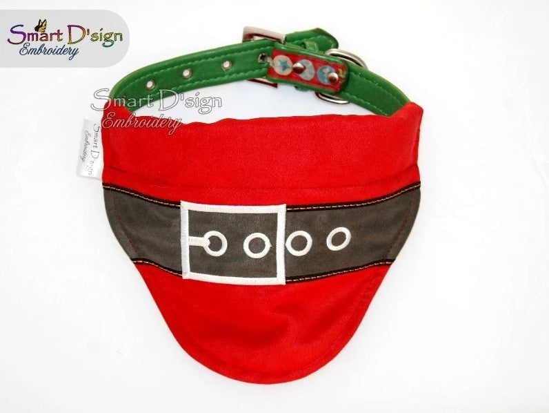 SANTA's BELT - ITH Dog / Cat Bandana Collar