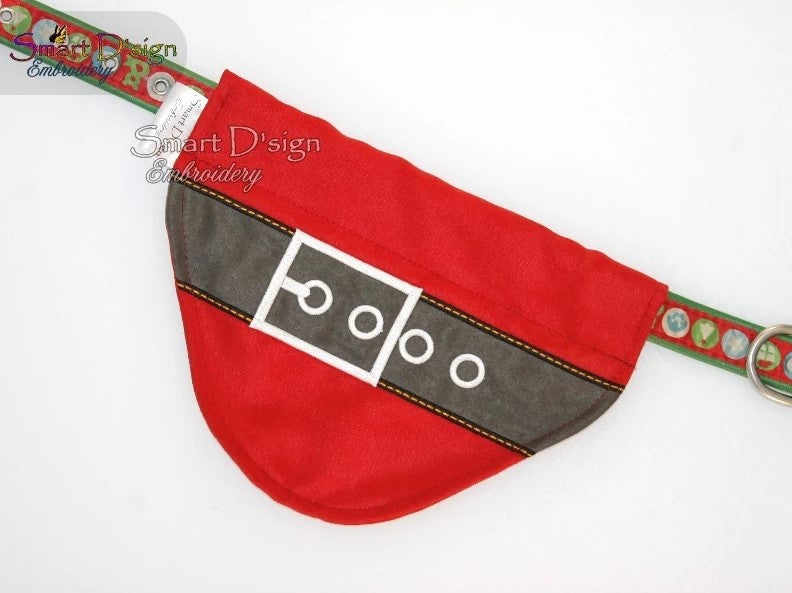 SANTA's BELT - ITH Dog / Cat Bandana Collar