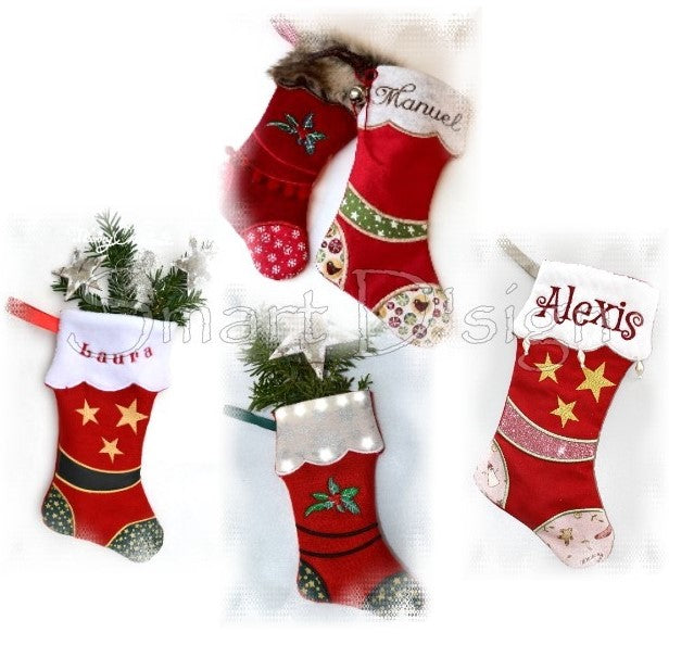 9 ITH SANTA STOCKINGS