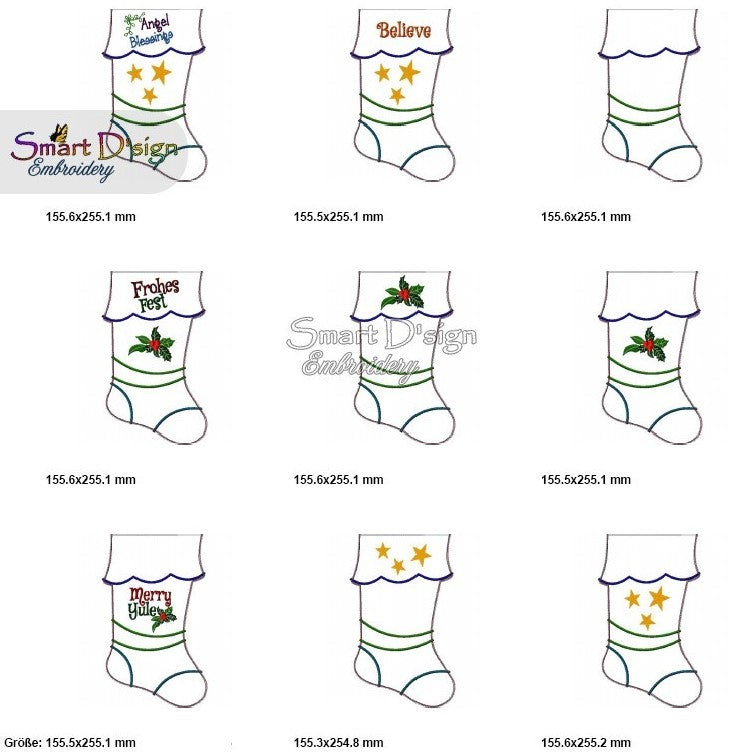 9 ITH SANTA STOCKINGS