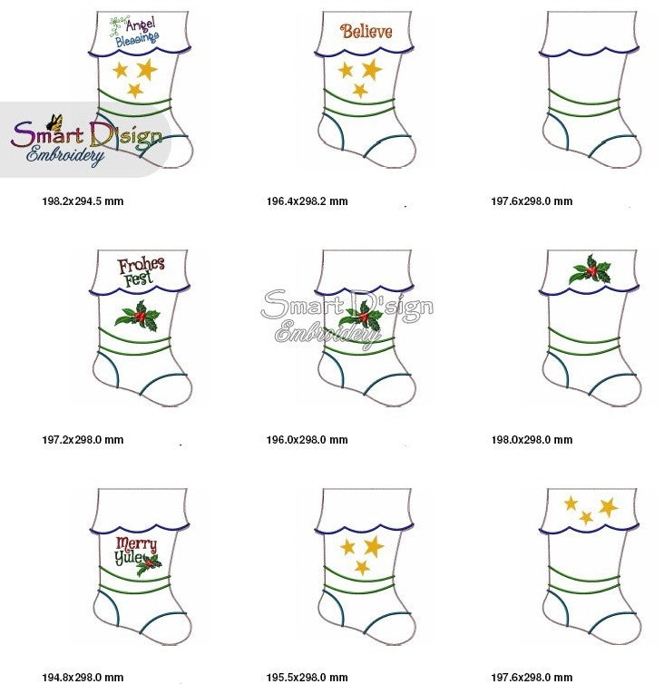 9 ITH SANTA STOCKINGS