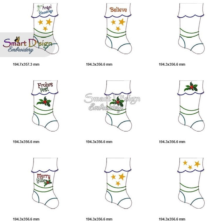 9 ITH SANTA STOCKINGS