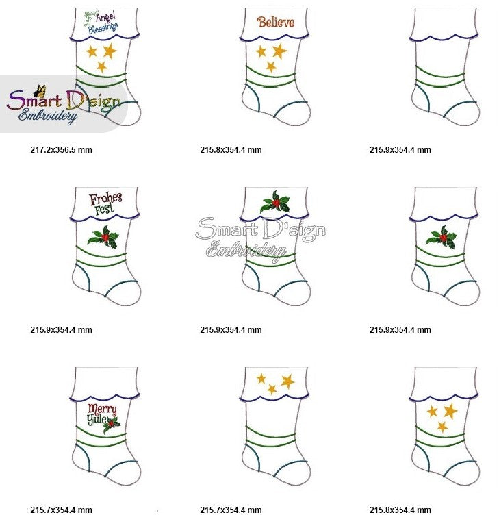 9 ITH SANTA STOCKINGS