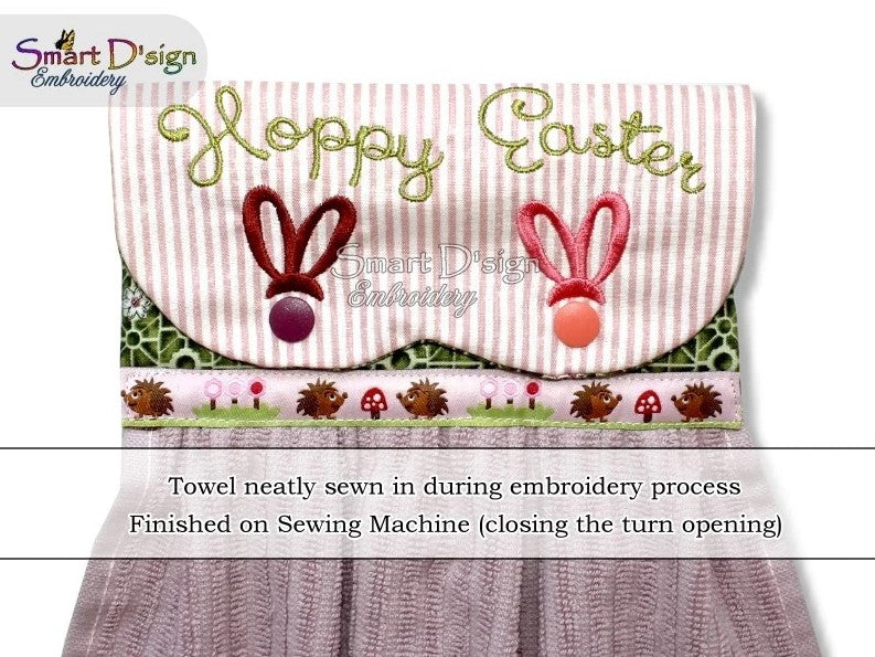 ITH OFENHANDTUCH SCHLAUFE HOPPY EASTER - ENGLISH