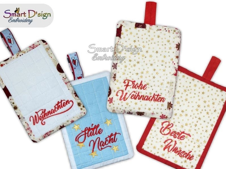 ITH WEIHNACHTSWÜNSCHE PATCHWORK POTHOLDER Set