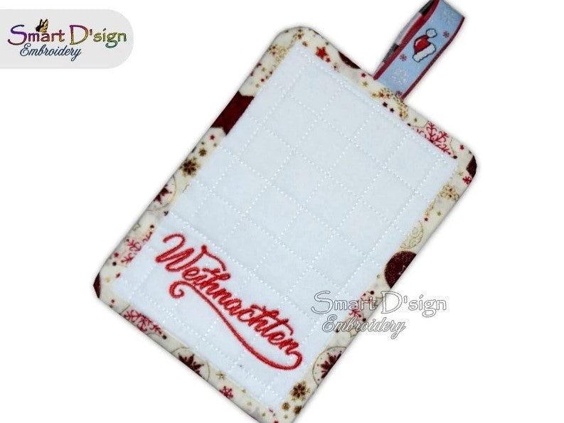 ITH WEIHNACHTSWÜNSCHE PATCHWORK POTHOLDER Set