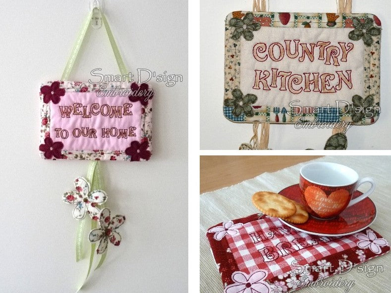 COUNTRY KITCHEN - ITH PATCHWORK MUG RUG / TÜRSCHILD