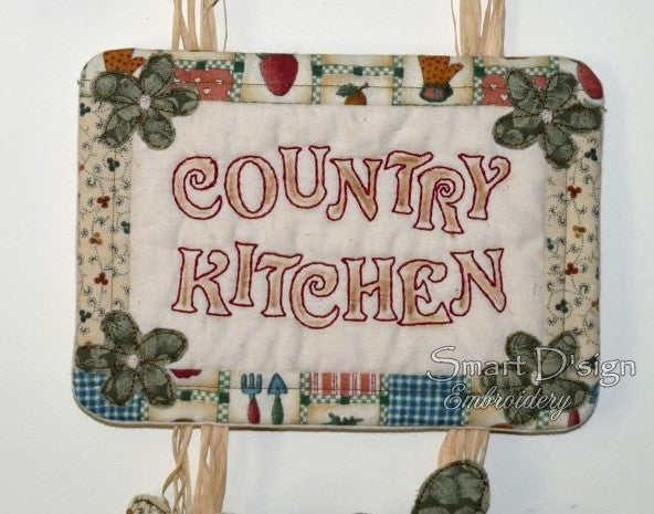 COUNTRY KITCHEN - ITH PATCHWORK MUG RUG / TÜRSCHILD