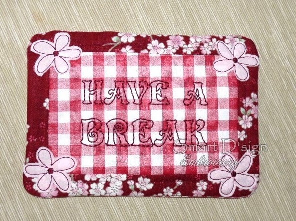 HAVE A BREAK - ITH PATCHWORK MUG RUG / TÜRSCHILD