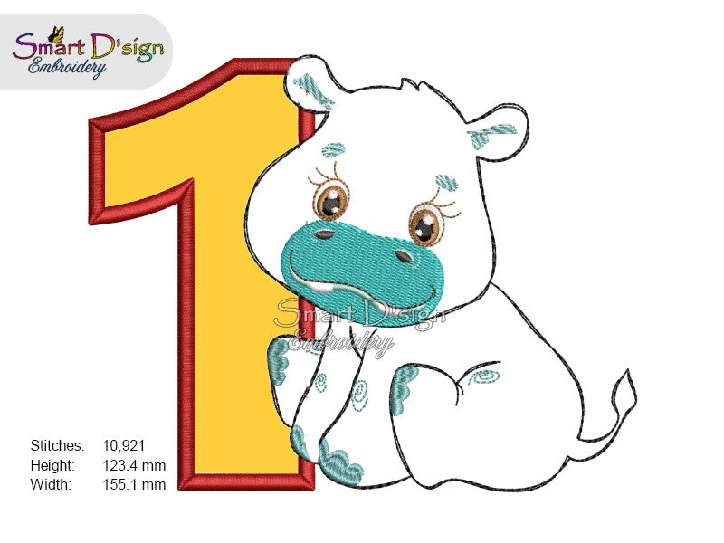 1st BIRTHDAY JUNGLE BABIES - Applique Designs