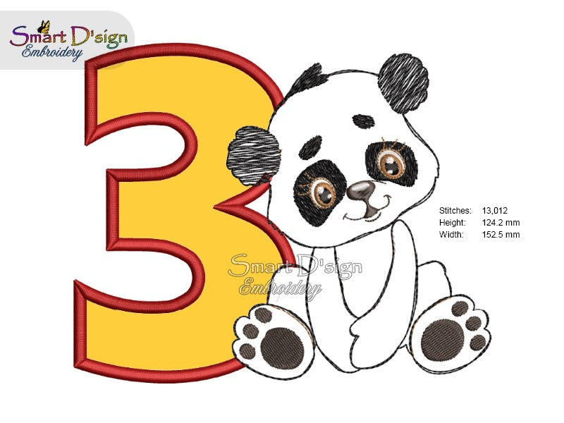 3rd BIRTHDAY JUNGLE BABIES - Applique Designs