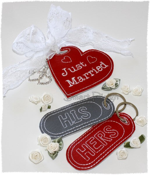 ITH JUST MARRIED Luggage Tags Set