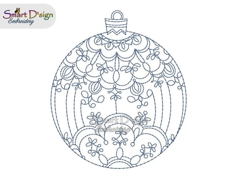 CHRISTMAS TREE BAUBLE Line Art