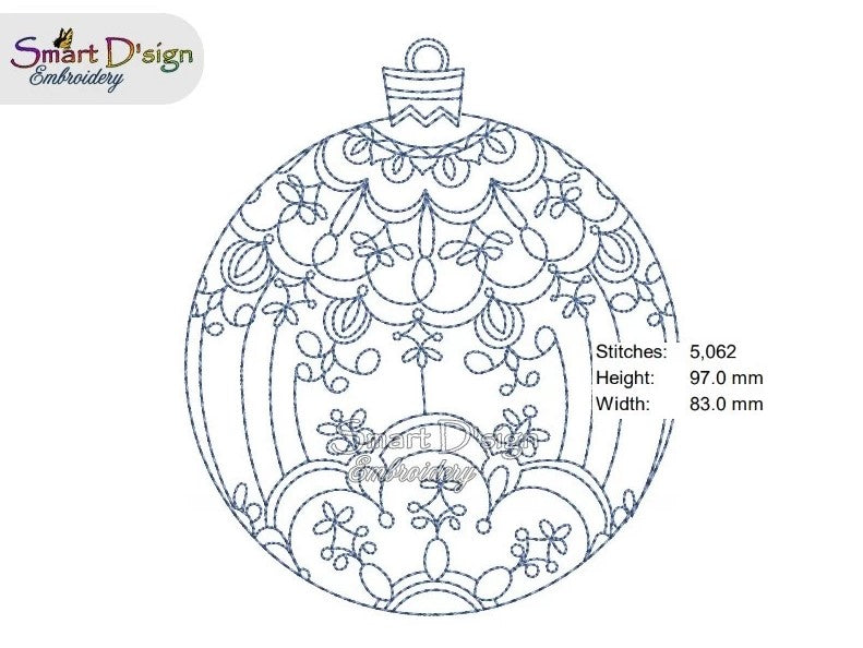 CHRISTMAS TREE BAUBLE Line Art