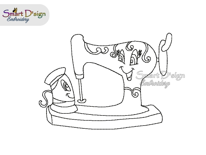 SEWING MACHINES Line Art