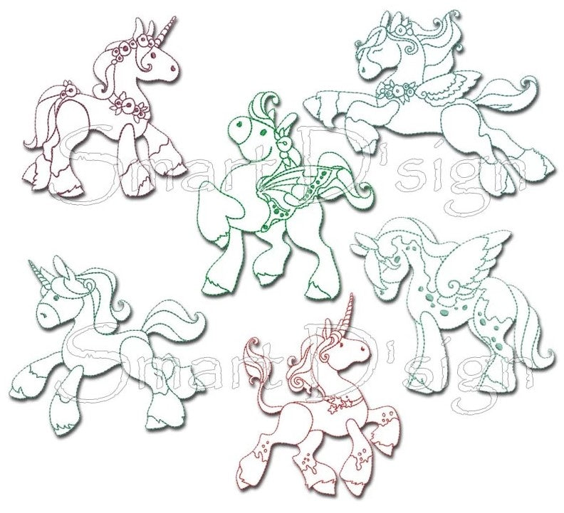 MAGISCHE PONIES REDWORK Set