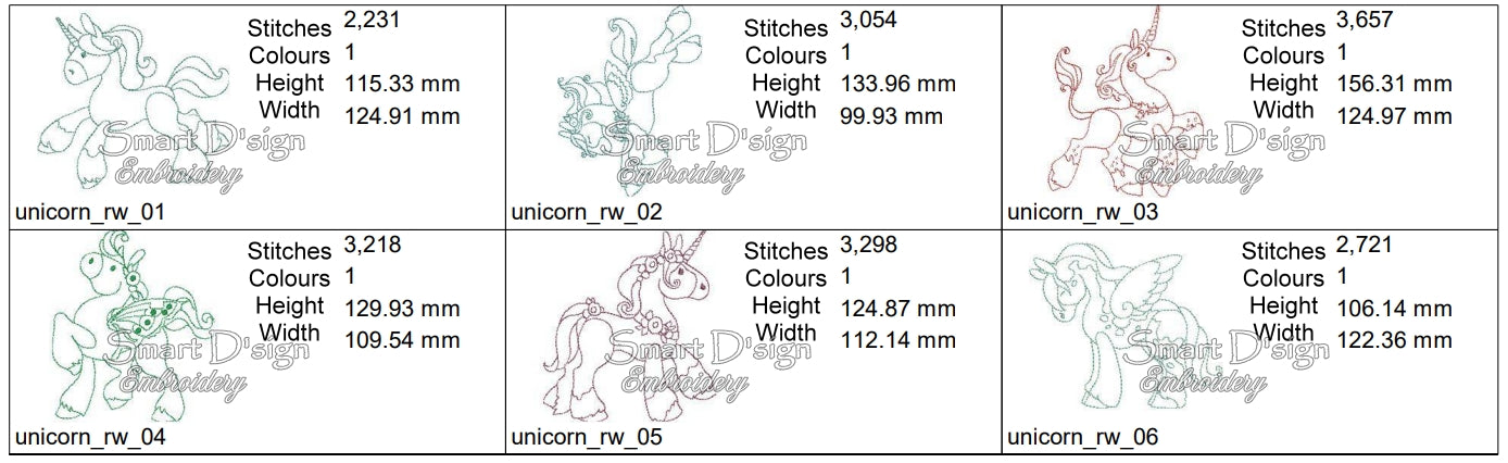 MAGISCHE PONIES REDWORK Set