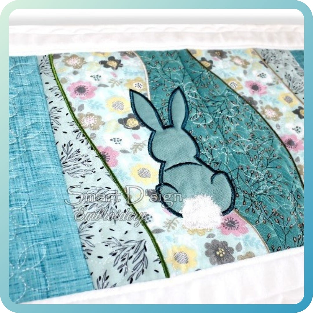 EASTER BUNNY Table Runner Quilt Blocks - Set of 6