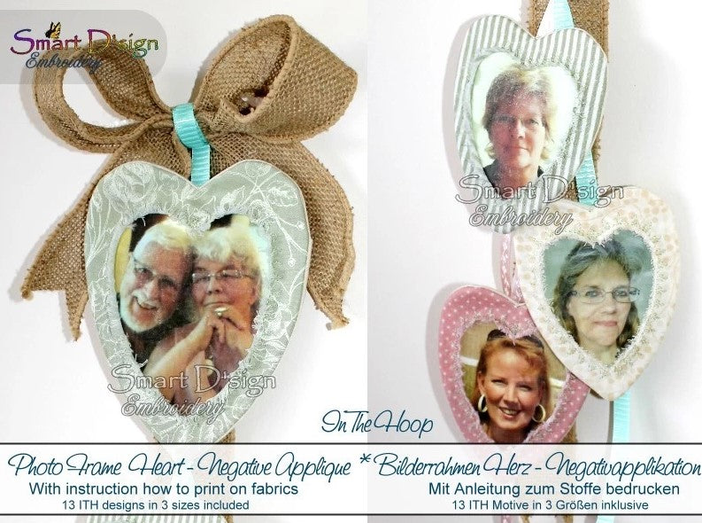 ITH 13x HEART NEGATIVE APPLIQUES for Photo Frames