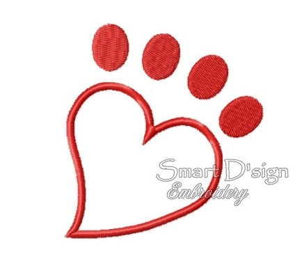 PAW HEART APPLIQUE