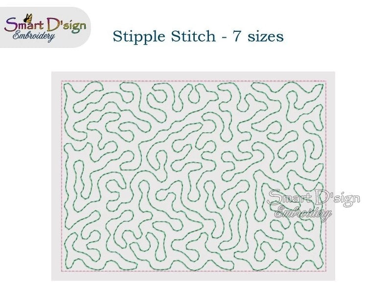 QUILT STIPPLE STICH 7 Rahmengrößen