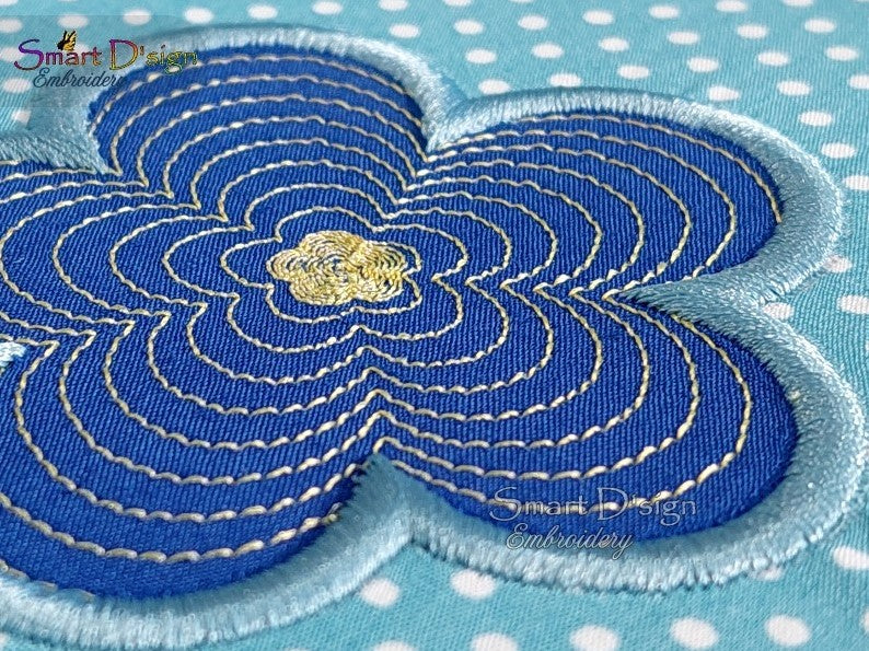 3D RAISED SATIN STITCH APPLIQUE Set