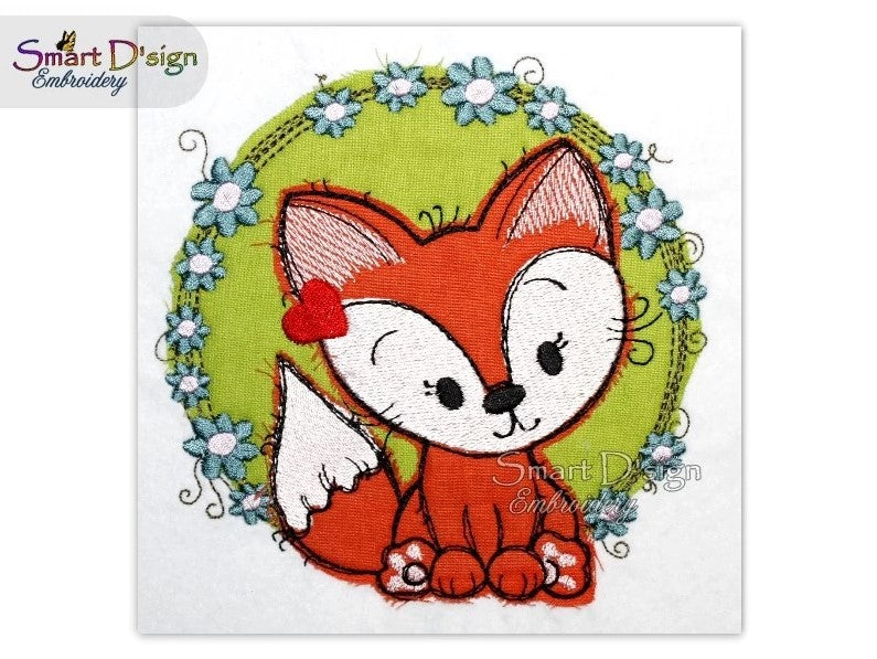 FOX PUPPY - Raw Edge Doodle BABY APPLIQUE