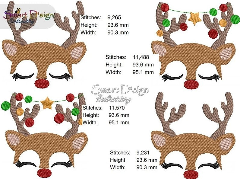 CHRISTMAS REINDEER Set of 4