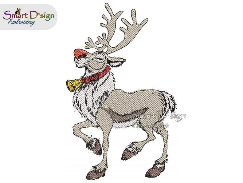 REINDEER DANCER - Fill Stitch Doodle