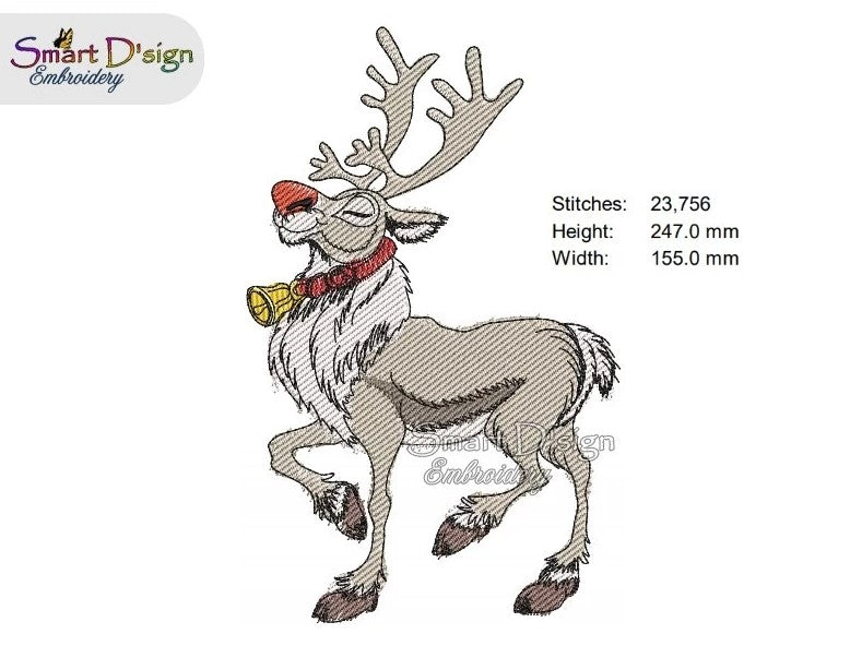 REINDEER DANCER - Fill Stitch Doodle