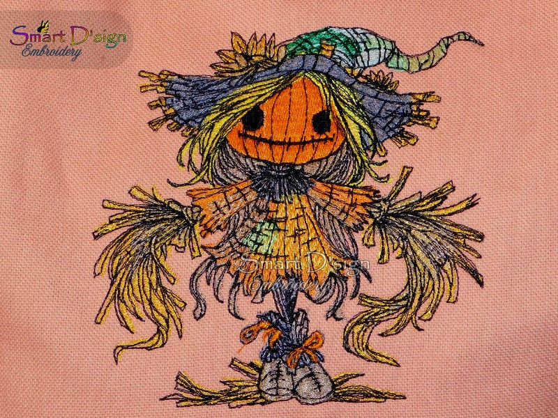 SCARE CROW Fill Stitch Doodle