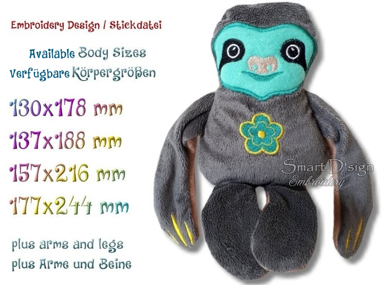 ITH PLUSH TOY SLOTH - FLOWER