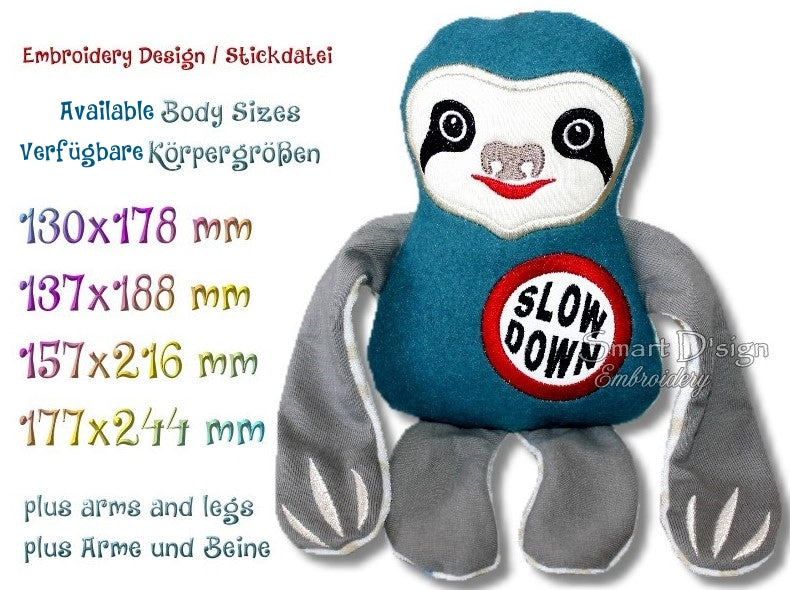 ITH PLUSH TOY SLOTH - SLOW DOWN