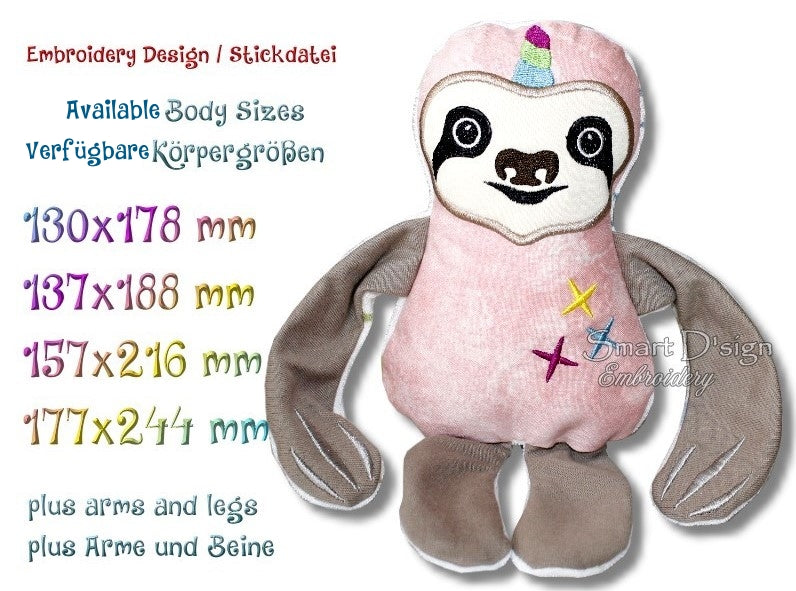 ITH PLUSH TOY SLOTH - UNICORN