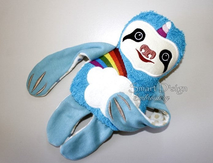 ITH PLUSH TOY SLOTH - UNICORN RAINBOW