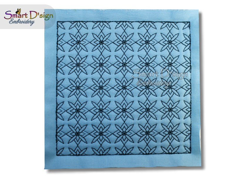 ITH QUILT BLOCK STERN VON BETHLEHEM- FULLFRAME SASHIKO INSPIRIERTES QUILTING