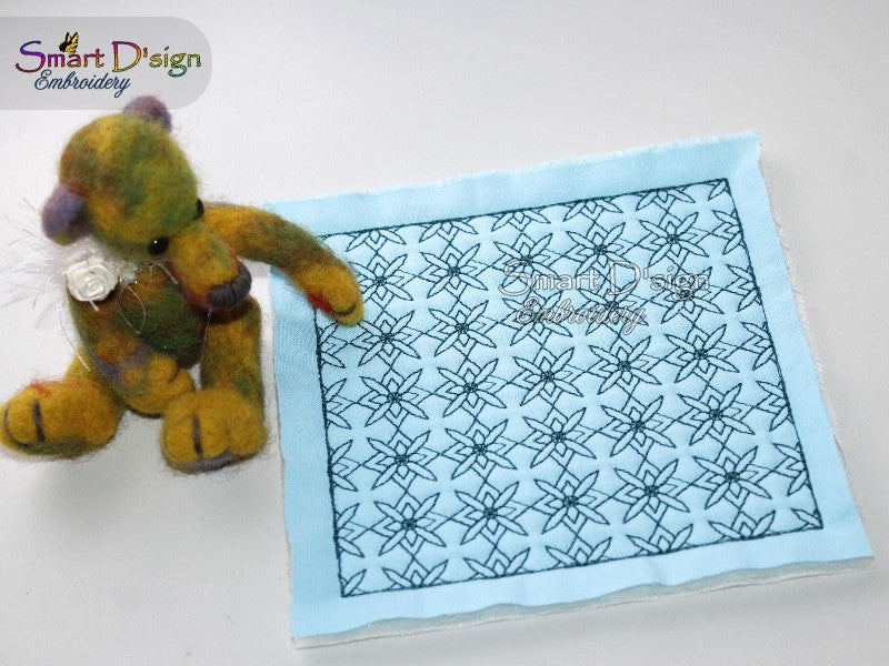 ITH QUILT BLOCK STAR OF BETHLEHEM - Full Body Sashiko Inspired Quilting