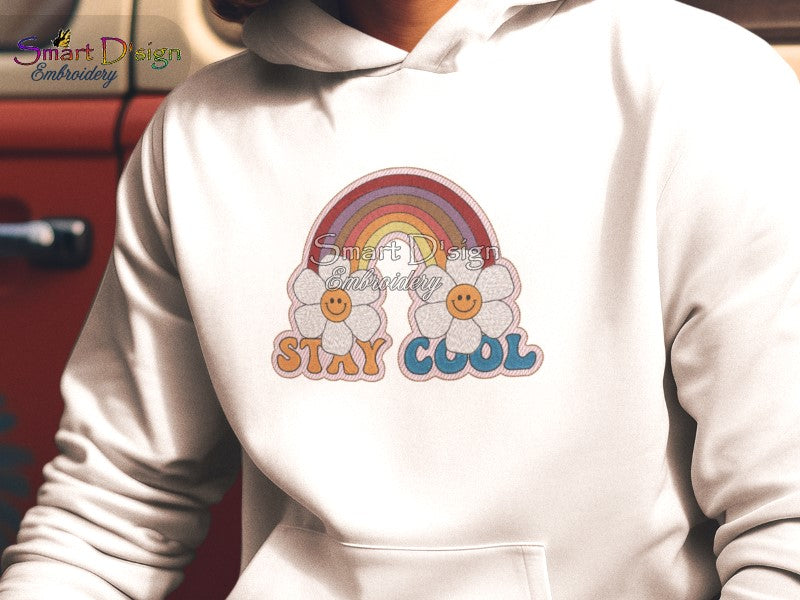 STAY COOL Retro Hippie Design