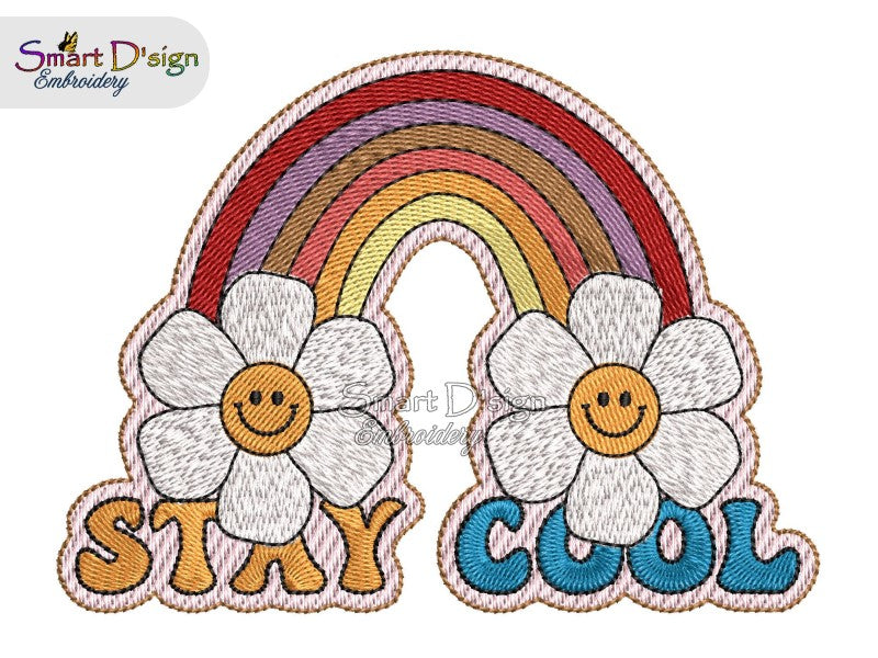 STAY COOL Retro Hippie Design