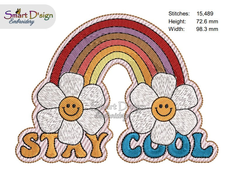 STAY COOL Retro Hippie Design