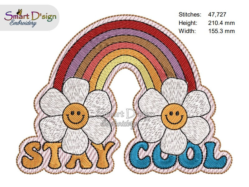 STAY COOL Retro Hippie Design