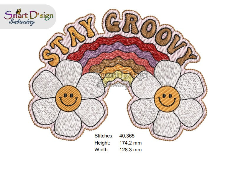 STAY GROOVY Retro Hippie Design